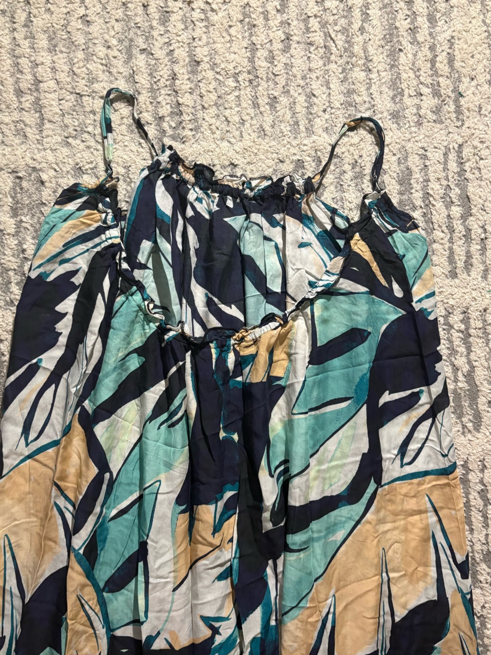Anthropologie blue green long flowy maxi lightweight dress size XS - Picture 8 of 8